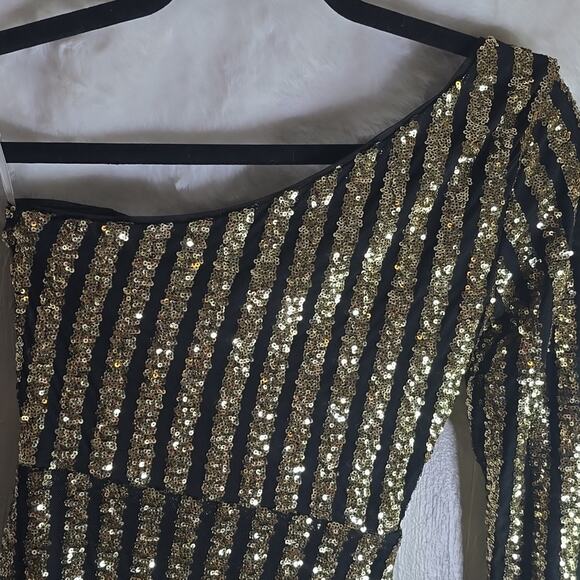 Lulus Sequin Bodycon Gown XS Holiday Christmas Cocktail Prom Formal Wedding - Picture 7 of 7